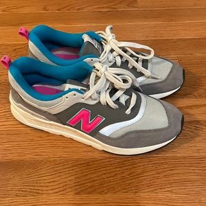 New Balance 997H athletic shoes. Worn once but have some marking on the bottom.